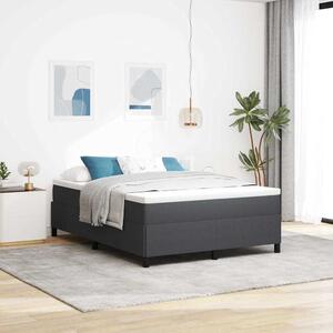 Krevet s opruga kutije Tamnosiva 140 x 190 cm Kordura tekstil - Siva / 140 x 190 cm