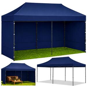 Vrtni ekspresni šator paviljon 3x6 m, tamnoplavi