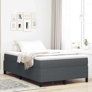 Krevet s opruga kutije Tamnosiva 120 x 190 cm Kordura tekstil - Siva / 120 x 190 cm