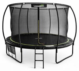 Vrtni trampolin LEAN s unutarnjom mrežom crno-zeleni 366 cm 3,6 m