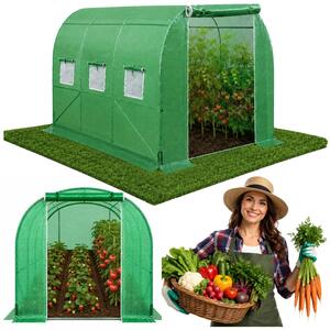 Staklenik za povrće, zeleni UV prozori, 3,5x2x2M, 7M²