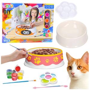 DIY set za slikanje zdjele za mačku, 6 komada