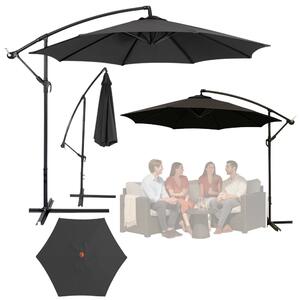 Bočni vrtni suncobran s podesivim nagibom 350 x 250 cm antracit