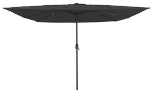Vrtni suncobran Antracit 295 x 295 x 245 cm Poliester i čelik - Antracit / 295 x 295 x 245 cm