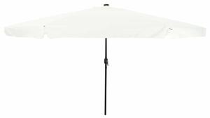 Vrtni suncobran Pijesak i antracit 395 x 395 x 245 cm Poliester - Bijela / 395 x 395 x 245 cm