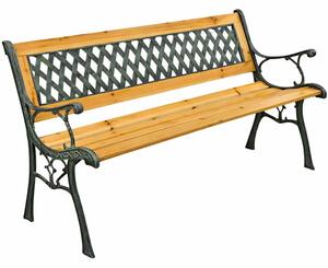Drvena vrtna klupa Metalna vrtna klupa s naslonom