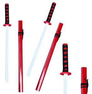 Drvena katana za vježbanje mača, crvena 70 cm