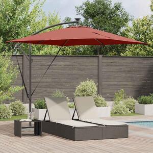 Suncobran Terakota 249 x 249 x 250 cm Poliester i aluminij - Cinober / 249 x 249 x 250 cm