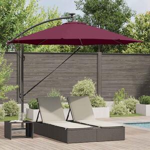 Suncobran S LED lampica Bordeaux Crvena 294 x 294 x 248 cm - Crvena / 294 x 294 x 248 cm