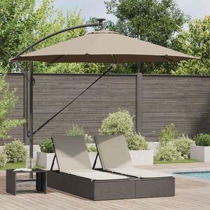 Suncobran Sivo-smeđa 294 x 294 x 248 cm Poliester i aluminij - Smeđesiva / 294 x 294 x 248 cm
