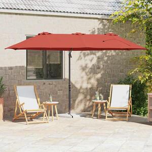 Suncobran Terakota 372 x 198 x 243 cm Poliester i aluminij - Cinober / 372 x 198 x 243 cm