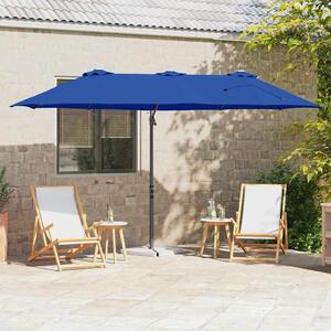 Suncobran Azurnoplava 372 x 198 x 243 cm Poliester i aluminij - Plava / 372 x 198 x 243 cm