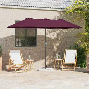 Vrtni suncobran Bordeaux Crvena 370 x 197 x 239 cm - Crvena / 370 x 197 x 239 cm