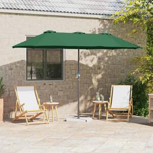 Vrtni suncobran Zelena 370 x 197 x 239 cm Poliester i aluminij - Zelena / 370 x 197 x 239 cm