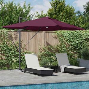 Suncobran S LED lampica Bordeaux Crvena 351 x 250 x 253 cm - Crvena / 351 x 250 x 253 cm