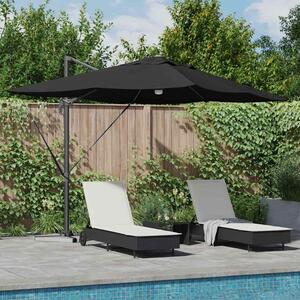 Suncobran Crna 351 x 250 x 253 cm Poliester i aluminij - Crna / 351 x 250 x 253 cm