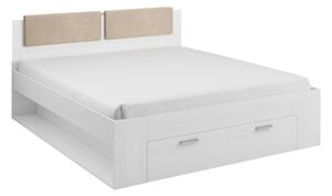 Zondo Bračni krevet 180 cm Afrodita tip 52 (s s prostorom za odlaganje) (bijeli pepo). 1030975