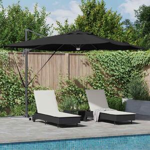 Roma Suncobran Crna 286 x 284 x 270 cm Aluminij i poliester - Crna / 286 x 284 x 270 cm