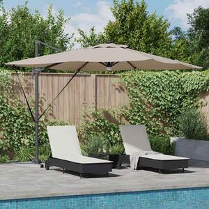 Roma Suncobran S LED lampica Sivo-smeđa 286 x 284 x 270 cm - Smeđesiva / 286 x 284 x 270 cm