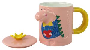 Šalica s dinosaurom i ružičastim dinosaurom 400 ml