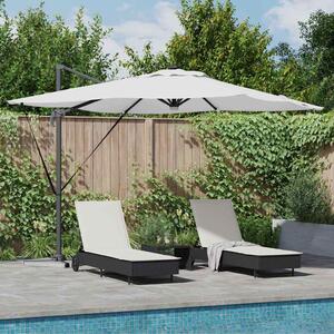 Roma Suncobran Bež 286 x 284 x 270 cm Aluminij i poliester - Svjetlosiva / 286 x 284 x 270 cm