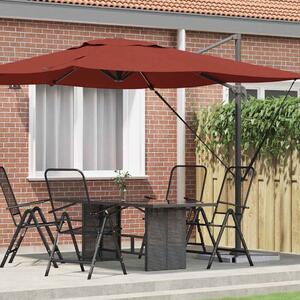 Roma Suncobran Crvena 286 x 284 x 265 cm Aluminij i poliester - Crvena / 286 x 284 x 265 cm