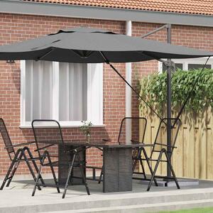Roma Suncobran Antracit 286 x 284 x 265 cm Aluminij i poliester - Antracit / 286 x 284 x 265 cm