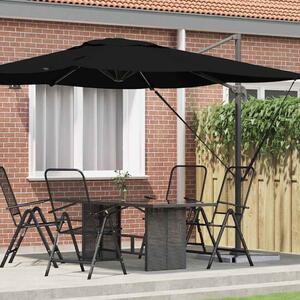 Roma Suncobran Crna 286 x 284 x 265 cm Aluminij i poliester - Crna / 286 x 284 x 265 cm