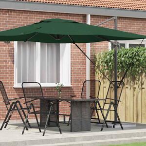 Roma Suncobran Zelena 286 x 284 x 265 cm Aluminij i poliester - Zelena / 286 x 284 x 265 cm