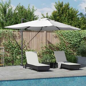 Suncobran Pijesak 352 x 251 x 265 cm Poliester i aluminij - Smeđa / 352 x 251 x 265 cm