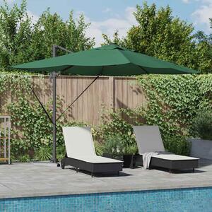 Suncobran Zelena 352 x 251 x 265 cm Poliester i aluminij - Zelena / 352 x 251 x 265 cm