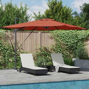 Suncobran Terakota 286 x 284 x 270 cm Aluminij i poliester - Crvena / 286 x 284 x 270 cm