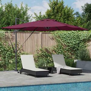 Suncobran S LED lampica Bordeaux Crvena 286 x 284 x 270 cm - Crvena / 286 x 284 x 270 cm