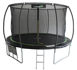 Trampolin Lean Sport Max 14 stopa, crno-zeleni