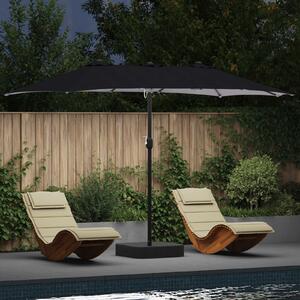 Vrtni suncobran Antracit 385 x 209 x 244 cm Poliester - Antracit / 385 x 209 x 244 cm