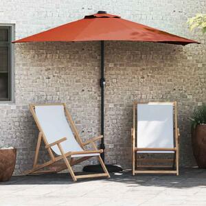 Vrtni suncobran Terakota 294 x 150 x 224 cm Poliester i čelik - Cinober / 294 x 150 x 224 cm