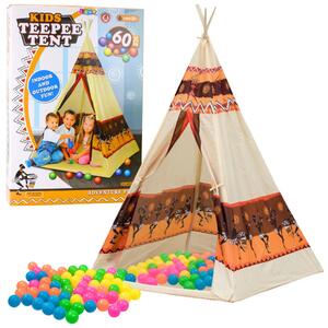 Podloga za indijski tipi šator za djecu + 60 lopti 155 cm
