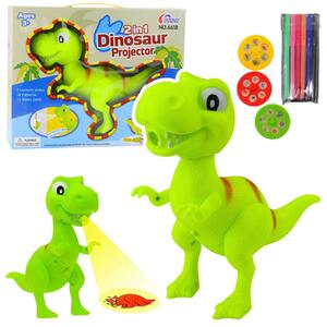 T-Rex projektor s dinosaurima za crtanje i slikanje, 18 slika, 2-u-1 markeri