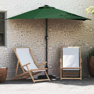 Vrtni suncobran Zelena 294 x 150 x 224 cm Poliester i čelik - Zelena / 294 x 150 x 224 cm