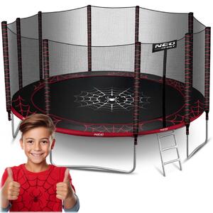 Vrtni trampolin Neo-Sport, Ø 465 cm (15 ft), vanjska mreža i ljestve, siva, var. NS-15Z241