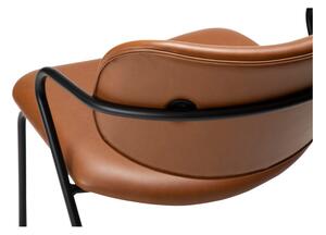 Konjak smeđa fotelja od imitacije kože Zed - DAN-FORM Denmark