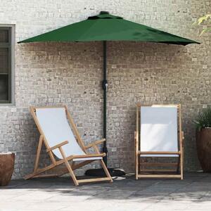 Vrtni suncobran Zelena 294 x 150 x 223 cm Poliester i čelik - Zelena / 294 x 150 x 223 cm
