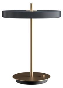 Antracitno siva LED stolna lampa s mogućnosti zatamnjivanja s metalnim sjenilom (visina 41,5 cm) Asteria Table – UMAGE