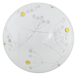 Bijela LED stropna svjetiljka sa staklenim sjenilom ø 30 cm Floral - Candellux Lighting