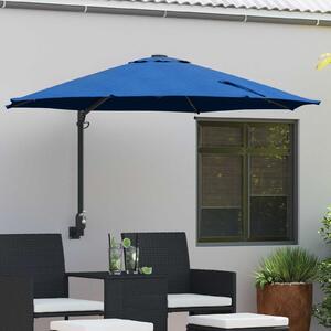 Vrtni suncobran S LED lampica Azurnoplava 248 x 248 x 148 cm - Plava / 248 x 248 x 148 cm
