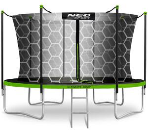 Vrtni trampolin Neo-Sport, Ø 374 cm (12 ft), unutarnja mreža i ljestve, siva, var. NS-12W231