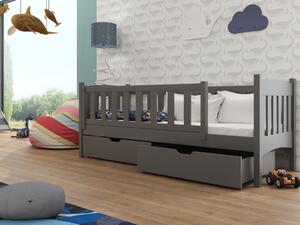 Zondo Dječji krevet 90 x 200 cm Gussie (s podnicom i prostorom za odlaganje) (grafit). 1012918
