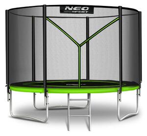 Vrtni trampolin Neo-Sport, Ø 312 cm (10 ft), vanjska mreža i ljestve, siva, var. NS-10Z231