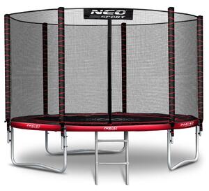 Vrtni trampolin Neo-Sport, Ø 312 cm (10 ft), vanjska mreža i ljestve, siva, var. NS-10Z241