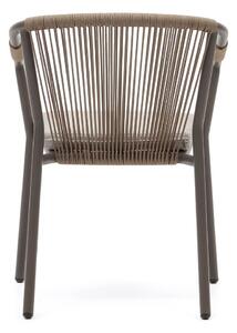 Bež metalna vrtna stolica Xelida - Kave Home